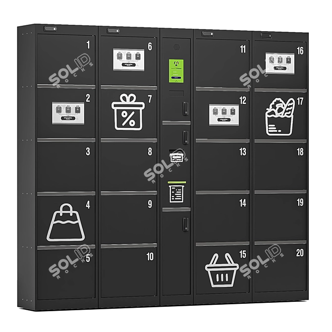 Automated Storage Cabinet 3D model image 1