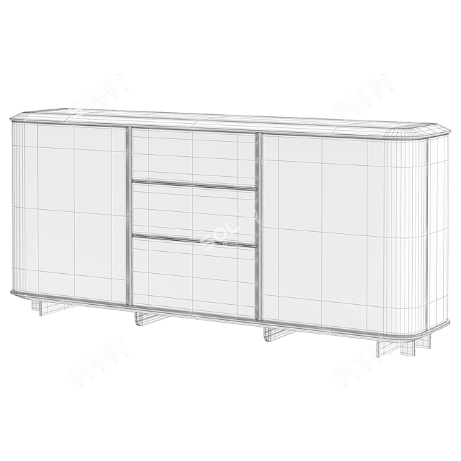 Elegant Love Sideboard: Graceful and Stylish 3D model image 2