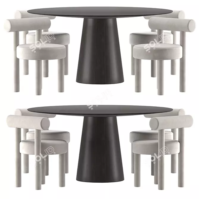 Gropius Dining Set: Modern Elegance 3D model image 1
