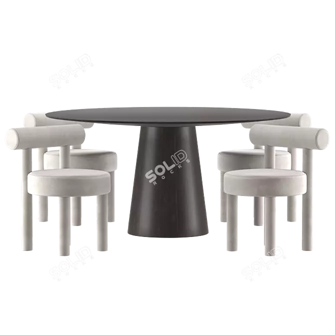 Gropius Dining Set: Modern Elegance 3D model image 2