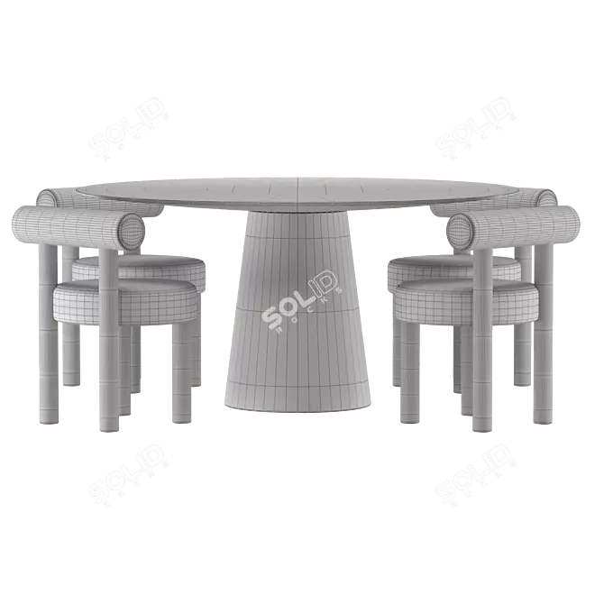 Gropius Dining Set: Modern Elegance 3D model image 3