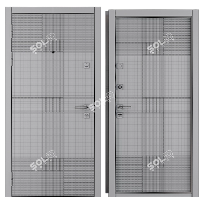 Aston (Favorit) Metal Entrance Door - Durable & Stylish 3D model image 4