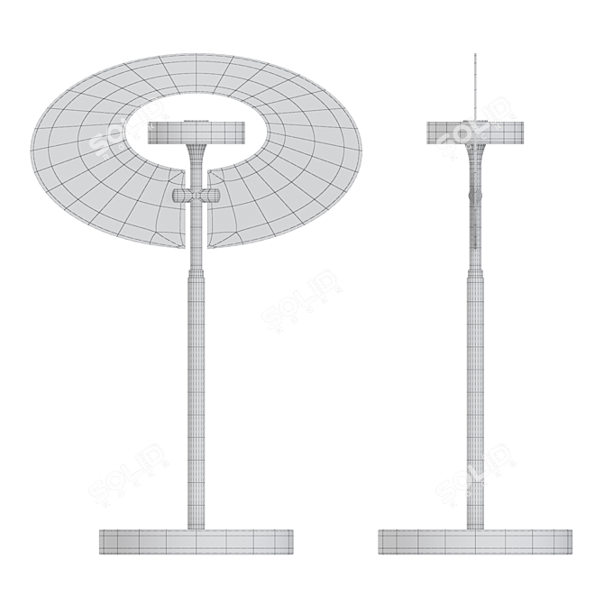 Modern LED Desk Lamp 3D model image 3