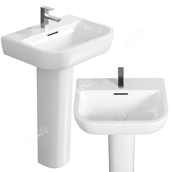 BelBagno ALBANO BB120L: Stylish and Luxurious Bathroom Vanity 3D model image 1