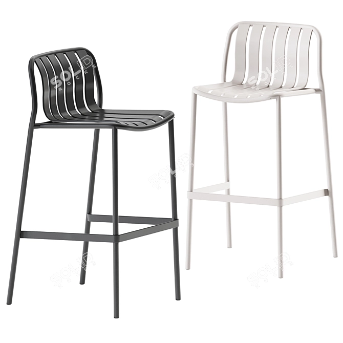 Elegant Talenti Trocadero Bar Stool 3D model image 1