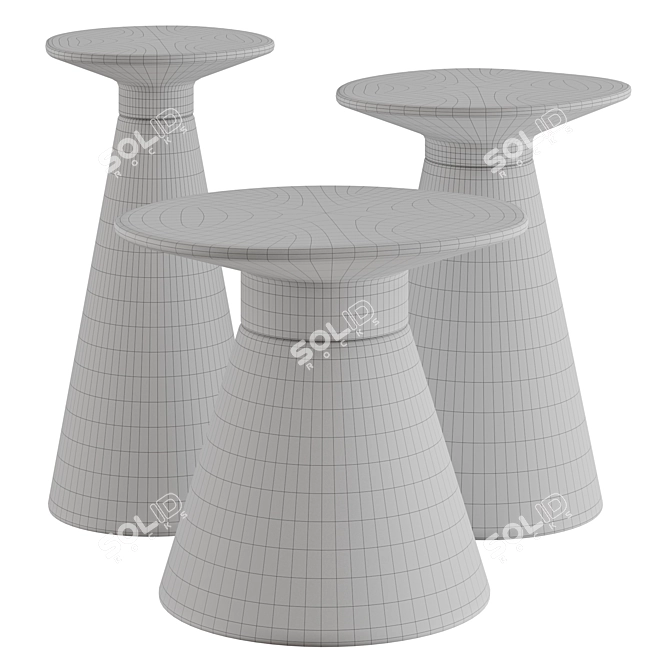 Italian Ceramic Baobab Coffee Table | Stylishly Crafted 3D model image 2