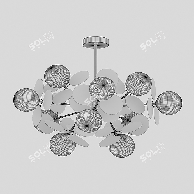 Modern Disc Design Lamp 3D model image 2