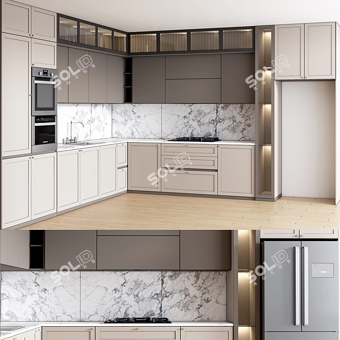 Modern Kitchen 2015: Vray/Corona Render 3D model image 1