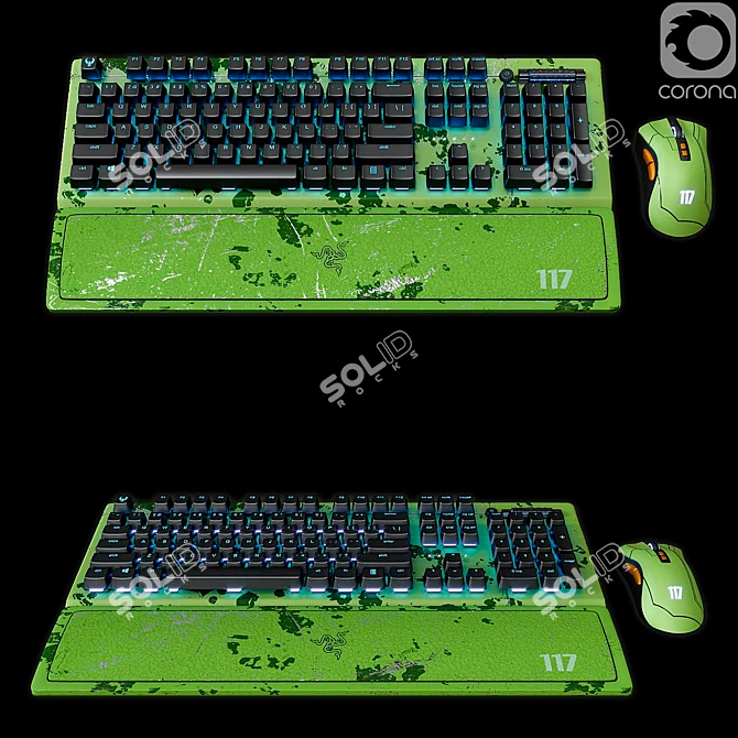 Razer HALO Infinite Collab Keyboard & Mouse 3D model image 1