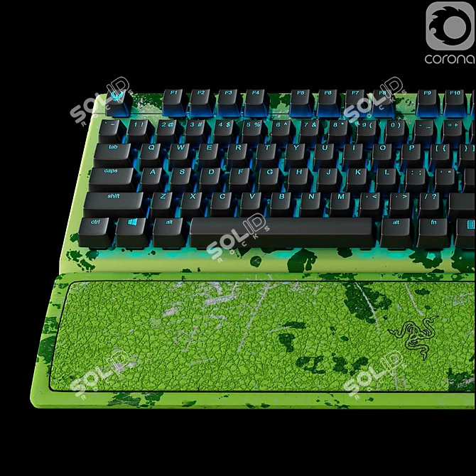 Razer HALO Infinite Collab Keyboard & Mouse 3D model image 2