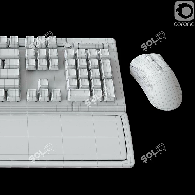 Razer HALO Infinite Collab Keyboard & Mouse 3D model image 4