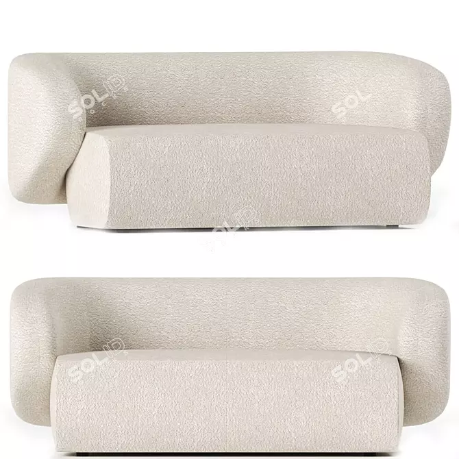 Sleek Swell Sofa: Modern Design 3D model image 1