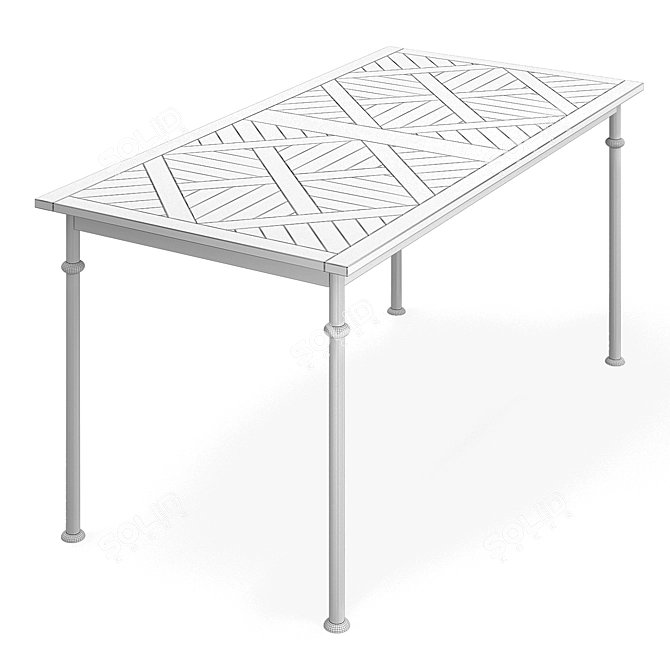 Elegant Mosaic Dining Table 3D model image 4