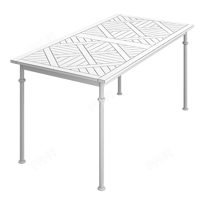 Elegant Mosaic Dining Table 3D model image 5