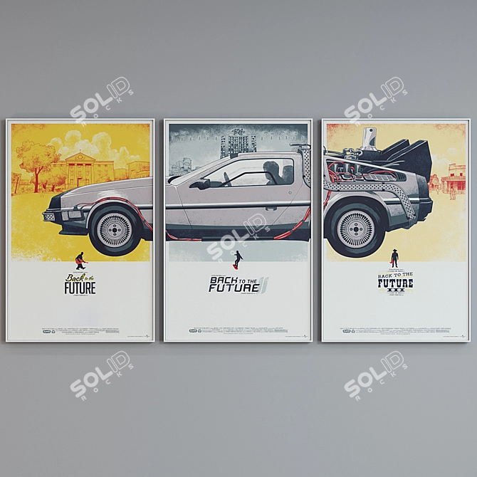 Back to the Future Poster Frame Set 3D model image 3