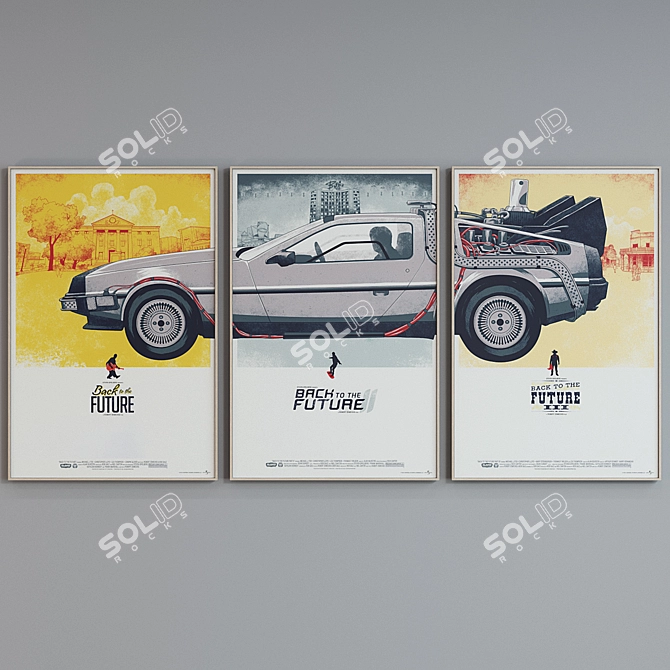 Back to the Future Poster Frame Set 3D model image 4