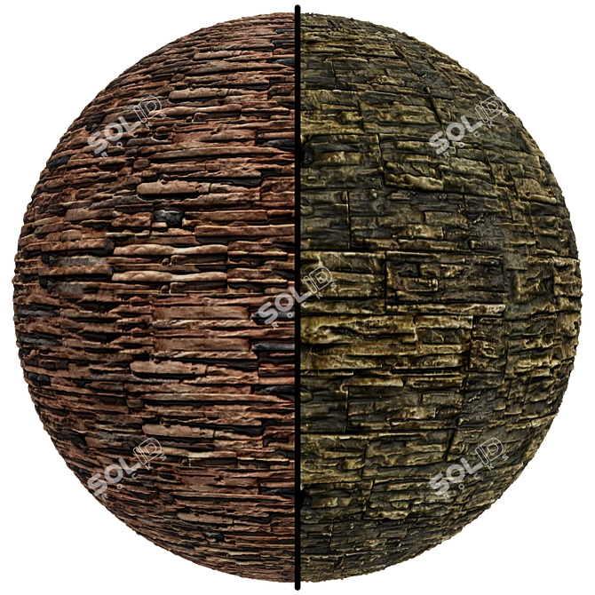 Vintage Stone Textured Covering 3D model image 1