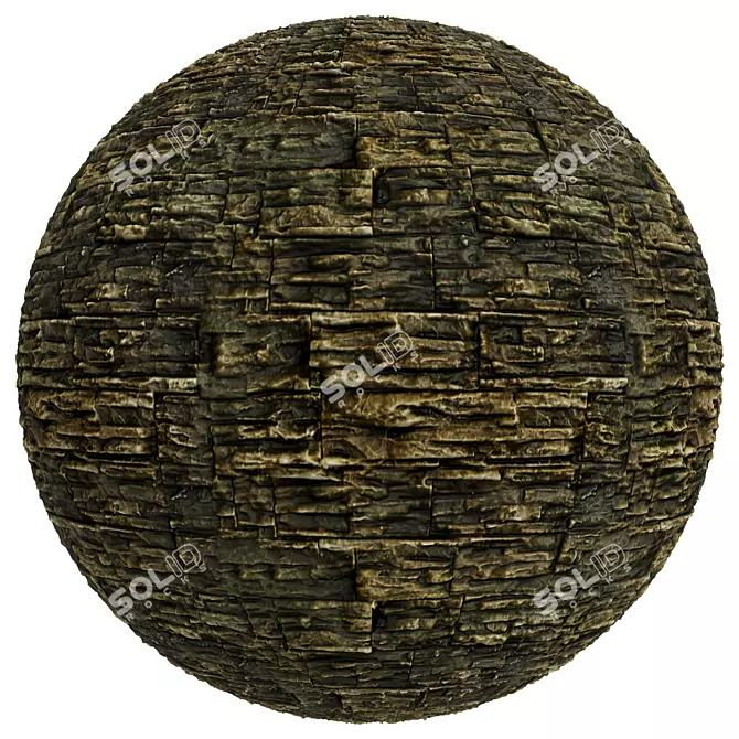 Vintage Stone Textured Covering 3D model image 3