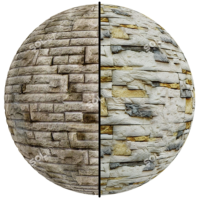 Aged Stone Texture Set | PBR | 4K 3D model image 1