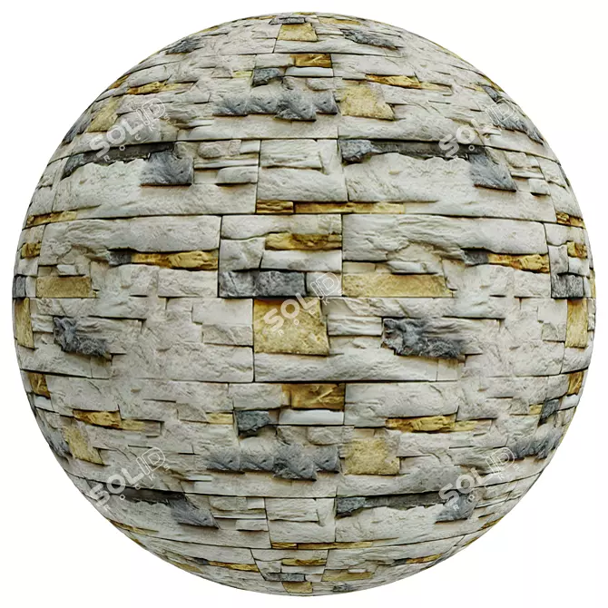Aged Stone Texture Set | PBR | 4K 3D model image 3