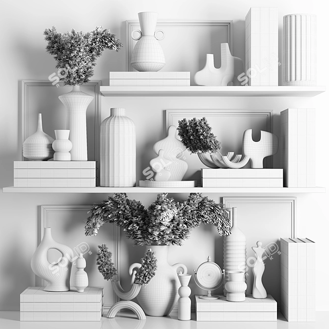 Elegant Decor Set 3D model image 6