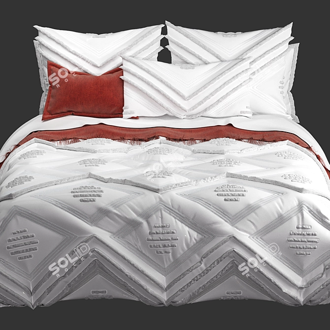 Luxury Dream Bed Linen Set 3D model image 3