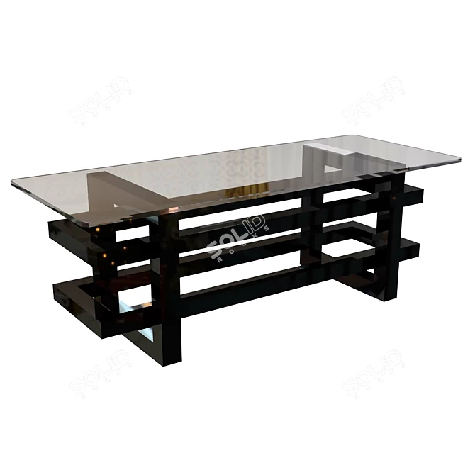 Atlant-3: Sleek Glass Coffee Table 3D model image 1