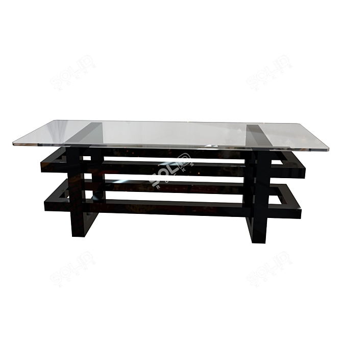 Atlant-3: Sleek Glass Coffee Table 3D model image 2