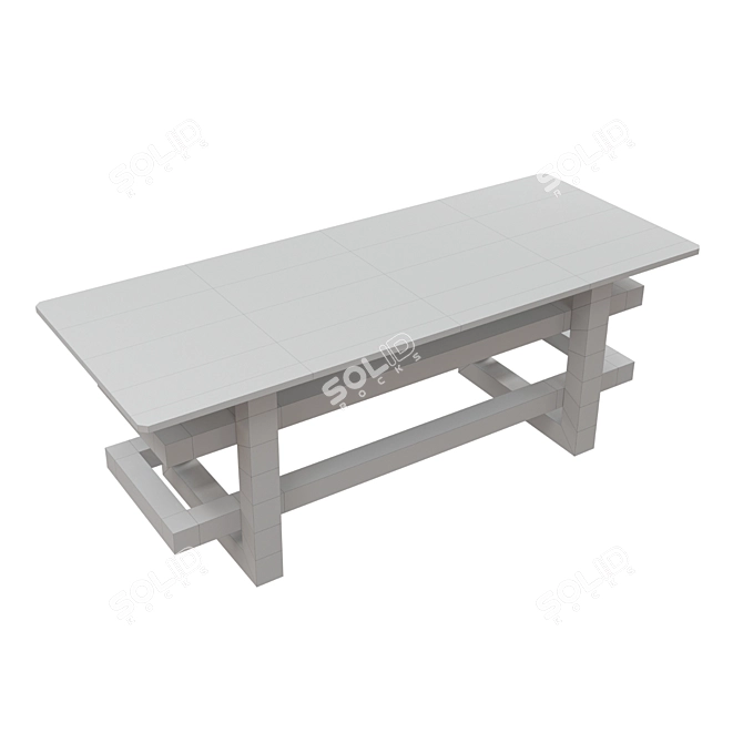 Atlant-3: Sleek Glass Coffee Table 3D model image 3