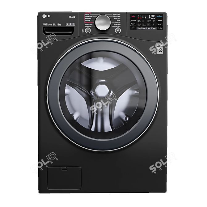 LG FHD2112STB: Advanced Washing Machine with Superior Performance 3D model image 2