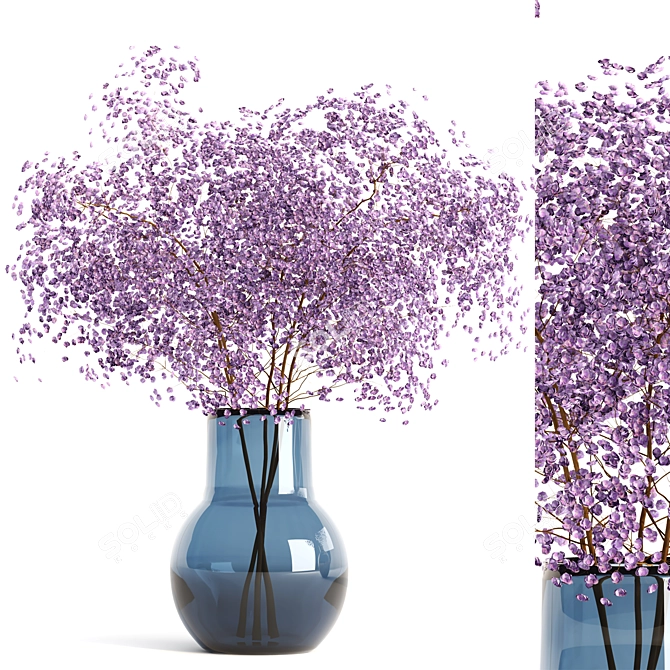 Vintage-inspired Dried Flower Decor 3D model image 2