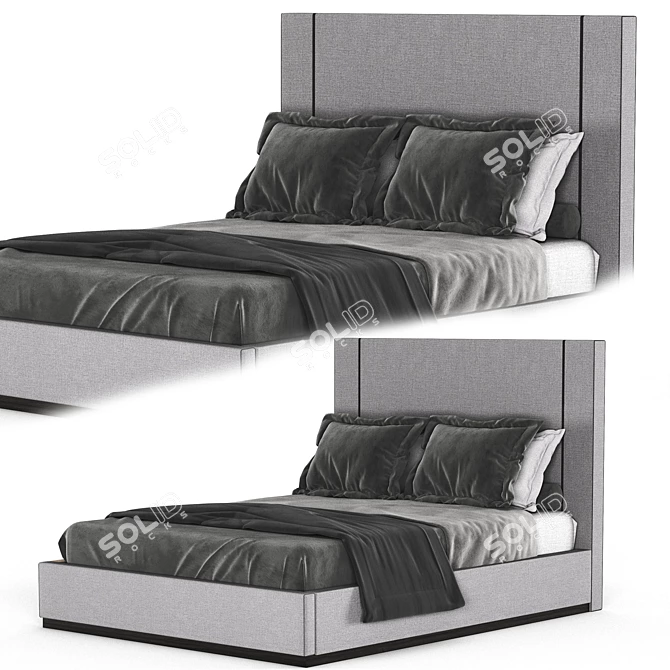 Modern Corin Bed: Exquisite Elegance 3D model image 2