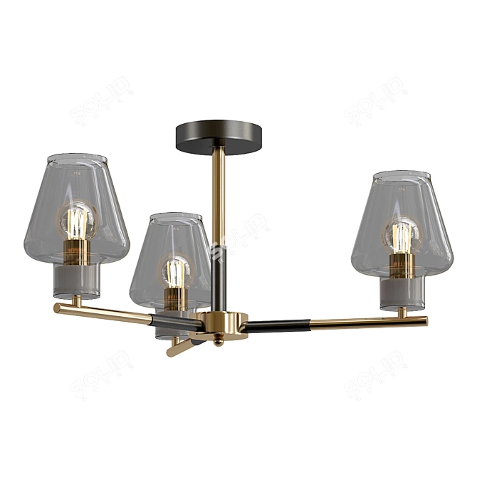 Sleek Lumien Hall Chandelier 3D model image 1