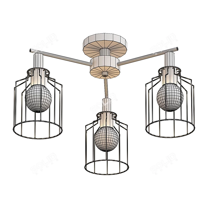 Escada Hanging Chandelier - Elegant and Modern Design 3D model image 2