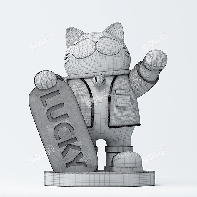 Cosmic Cat: Futuristic Feline Model 3D model image 2
