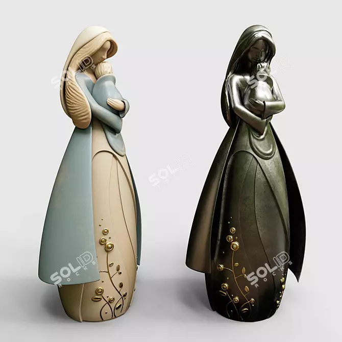 Mother's Love Sculpture: Version 2 3D model image 5