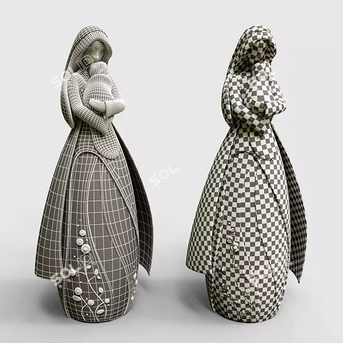 Mother's Love Sculpture: Version 2 3D model image 6