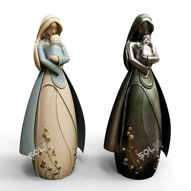 Mother's Love Sculpture: Version 2 3D model image 7