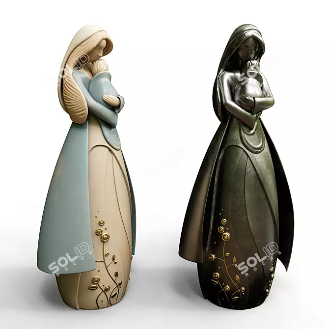 Mother's Love Sculpture: Version 2 3D model image 11