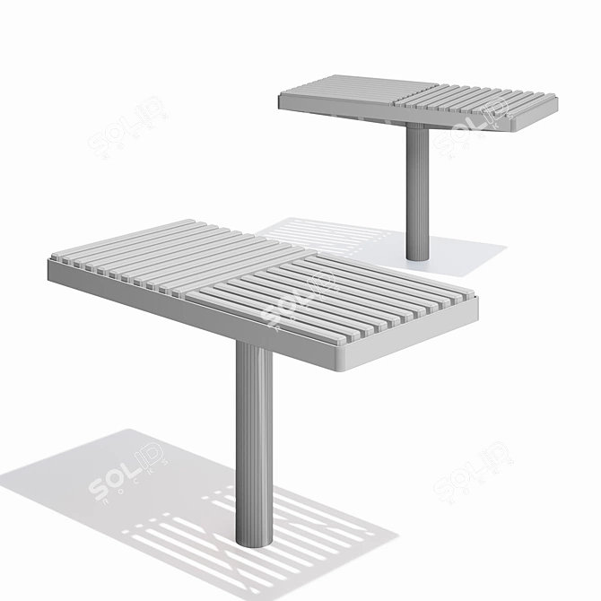 Introducing PIXEL: Sustainable Park Benches 3D model image 5