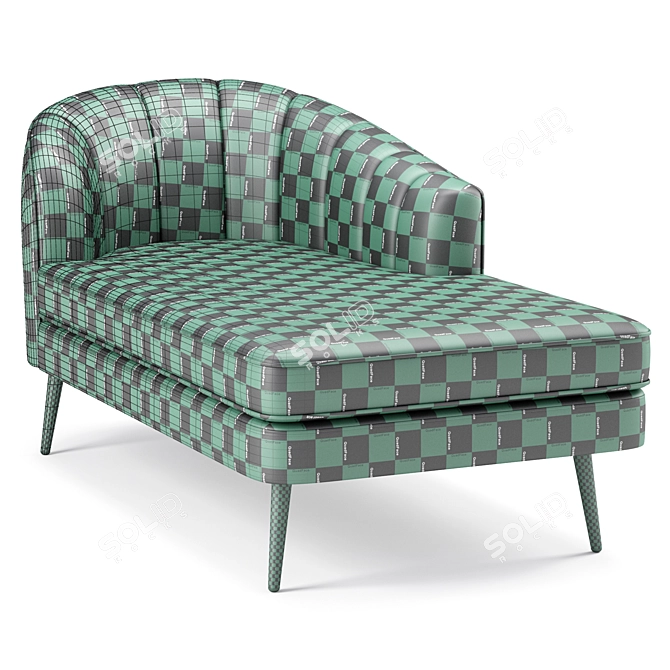 Luxurious Allier Velvet Chaise 3D model image 5