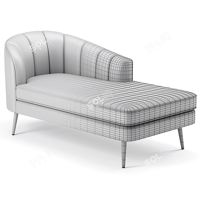 Luxurious Allier Velvet Chaise 3D model image 6