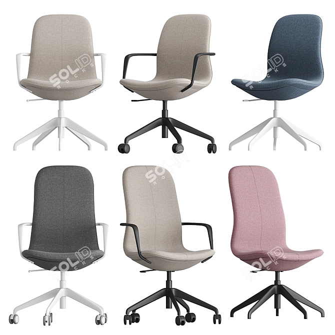 Elevate Your Workspace with IKEA LONGFJELLL Chair 3D model image 1