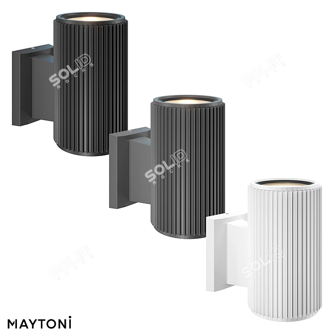 Rando Outdoor Wall Sconce - Versatile and Stylish 3D model image 1