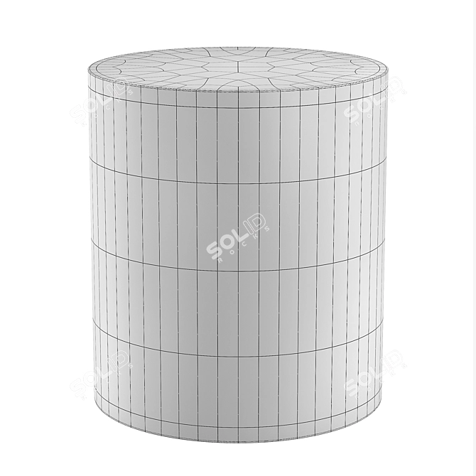 Drum End Table - Dakota Fields 3D model image 3