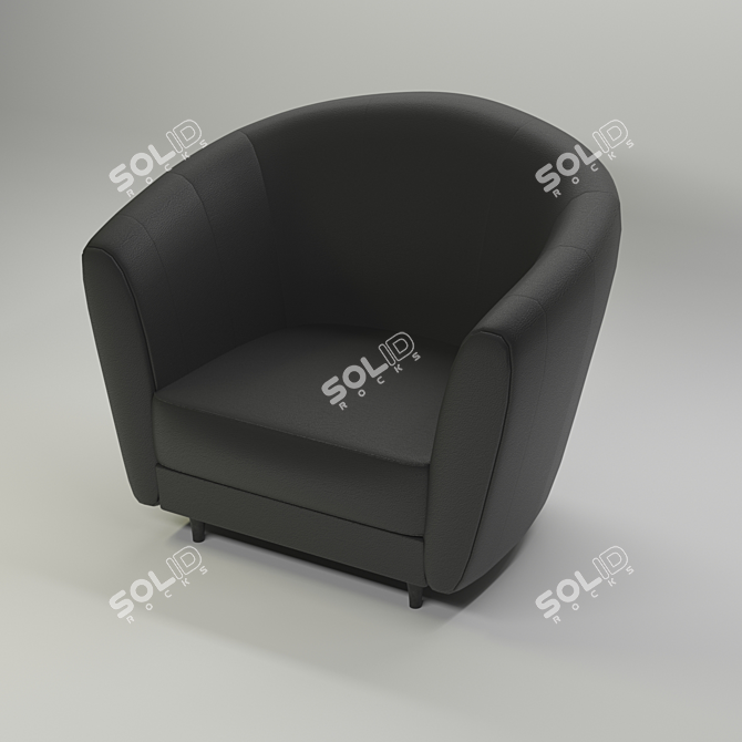 Sleek Modern Arm Chair 3D model image 2