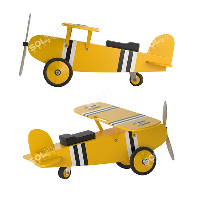 Sky Rider: Kids Airplane Toy 3D model image 2