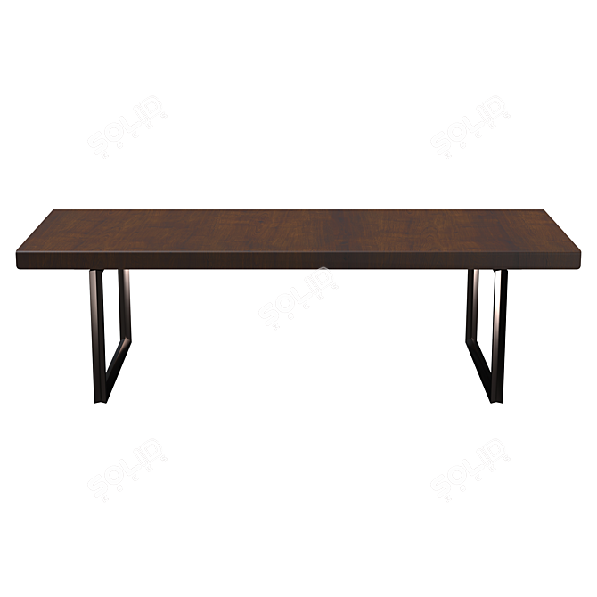 B&B Italia Athos '12 Smoked Oak Table 3D model image 1