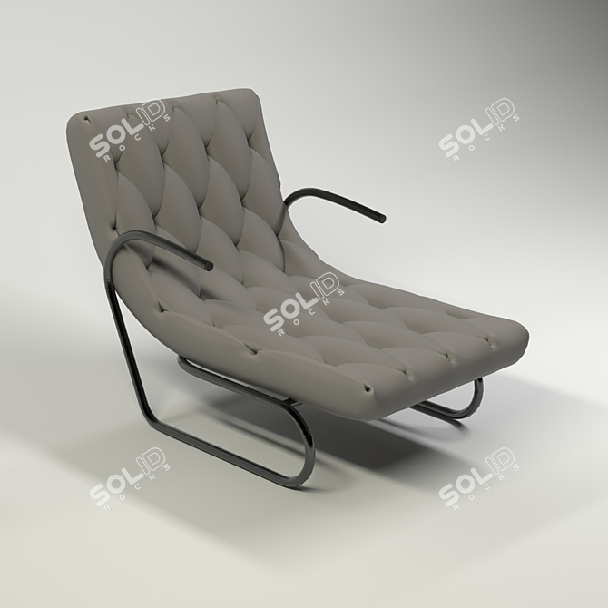 Classic Chesterfield Armchair - Elegant Design 3D model image 2