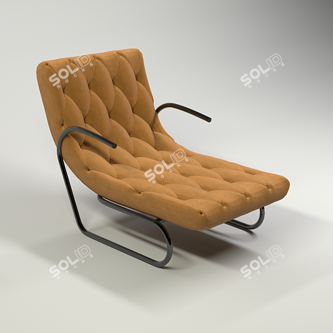 Classic Chesterfield Armchair - Elegant Design 3D model image 3